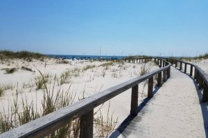 beach walk to Fort morgan beach