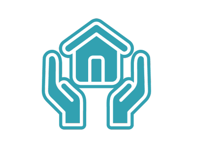 icon of hands holding a house
